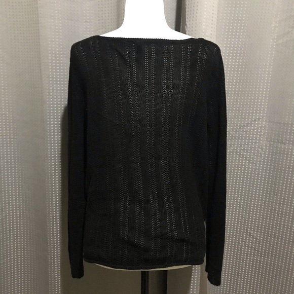 H&M Soft Deep V- Off Black Knit Sweater - Picture 3 of 5